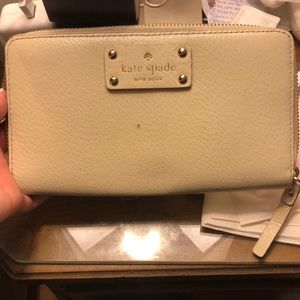 Beige Kate Spade wallet